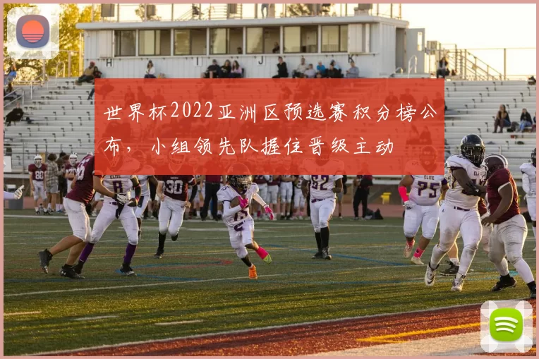 世界杯2022亚洲区预选赛积分榜公布，小组领先队握住晋级主动